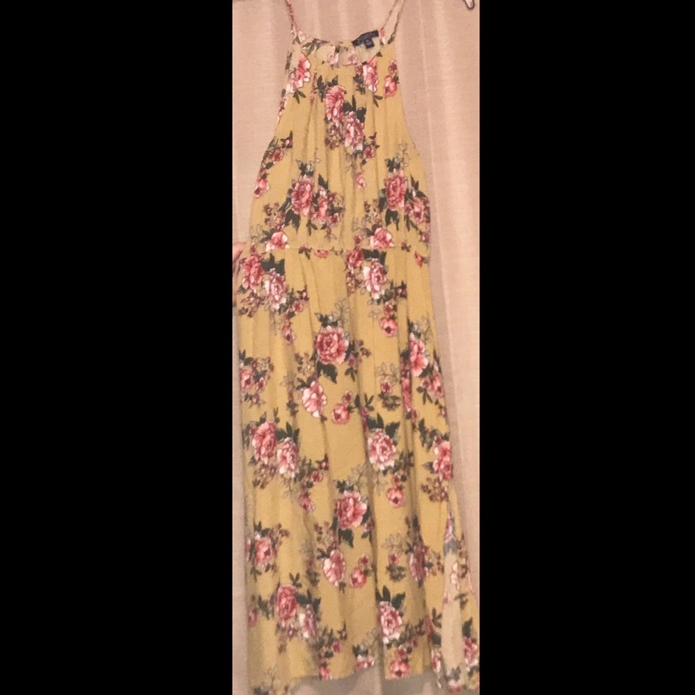 Floral split side dress